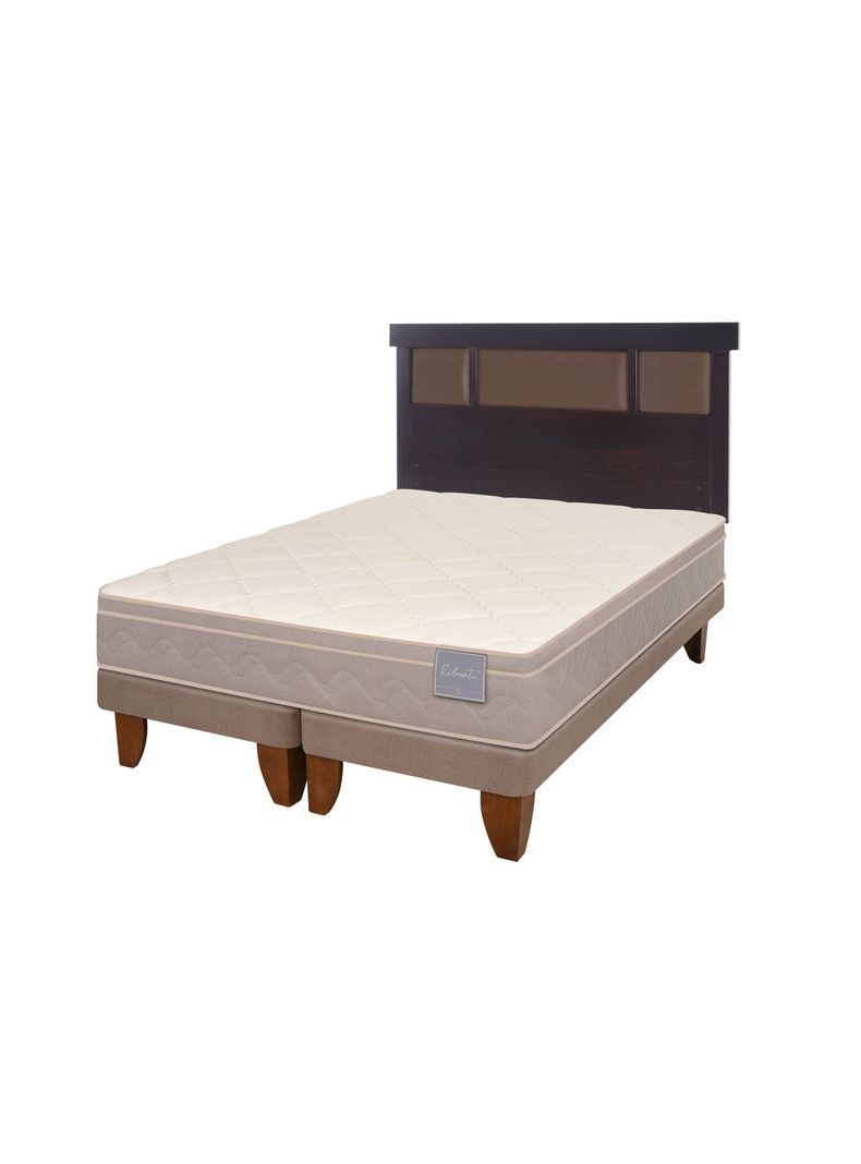 Cama Europea Rilassati 2 Plazas Base Dividida + Respaldo New Dublin Chocolate-2