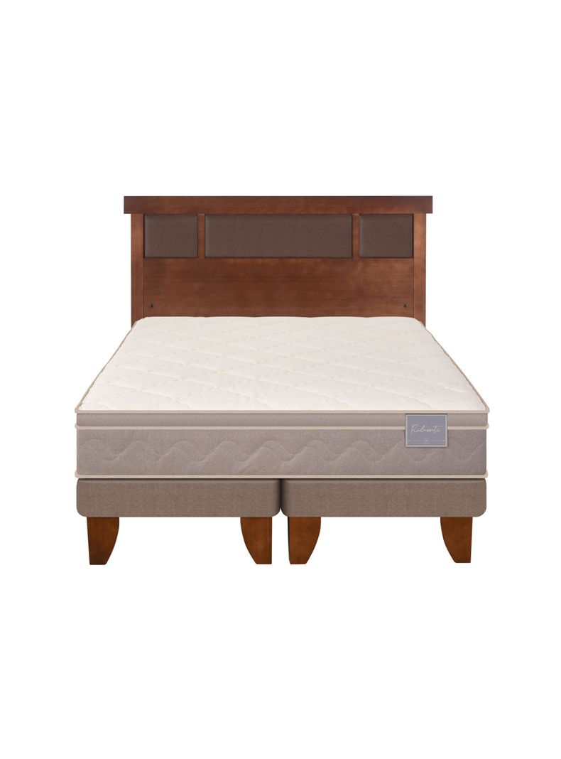 Cama Europea Rilassati 2 Plazas Base Dividida + Respaldo New Dublin Café-2