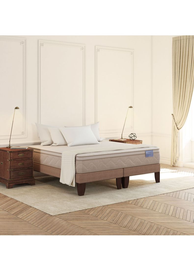 Cama Europea Rilassati 2 Plazas Base Dividida + Respaldo New Dublin Café-4