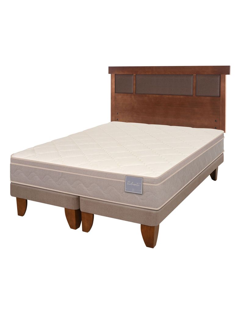 Cama Europea Rilassati 2 Plazas Base Dividida + Respaldo New Dublin Café-0