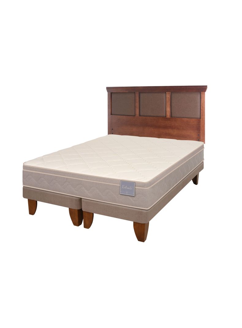 Cama Europea Rilassati King Base Dividida + Respaldo New Torino Café-0