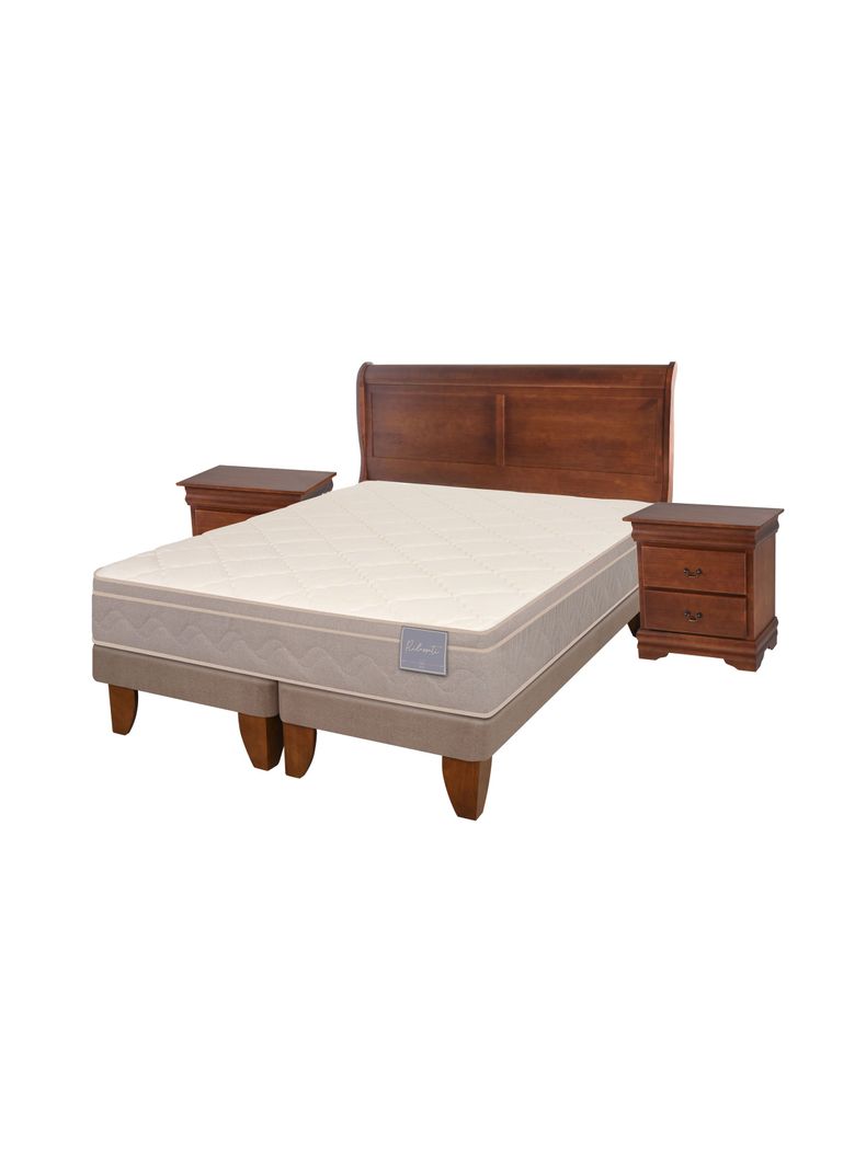 Cama Europea Rilassati King Base Dividida + Set Muebles Miro Café-0