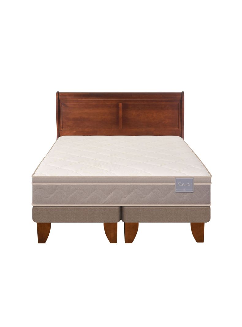 Cama Europea Rilassati King Base Dividida + Respaldo Miro Café-0