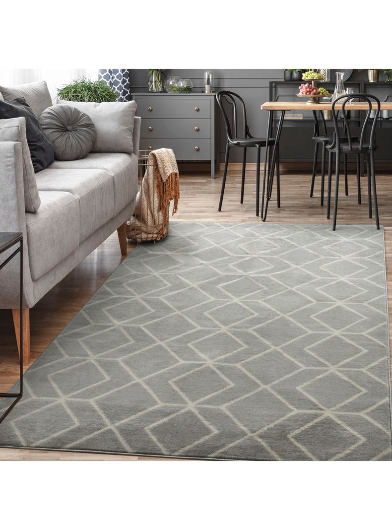 Alfombra Kashan King 245 x 305 cm Gris Claro-2