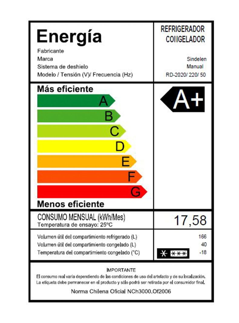Refrigerador Top Mount Frío Directo 206 Litros RD-2020SI-4
