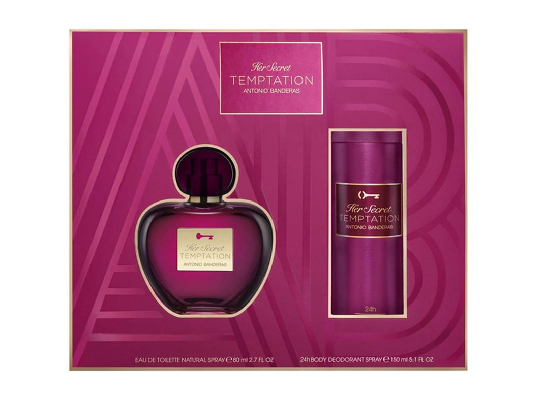 Set Perfume Antonio Banderas Her Secret Temptation EDT 80 ml + Desodorante 150 ml-0