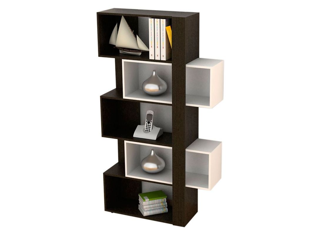 Combo TuHome Living Beijing Wengué Biblioteca Cubo + Arrimo + Mesa de Centro TuHome-8