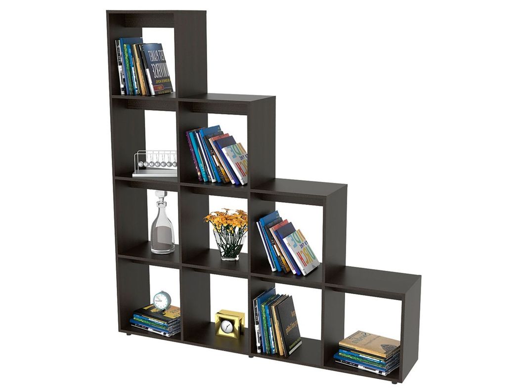 Combo TuHome Living Beijing Wengué Biblioteca Escalera + Arrimo + Mesa de Centro TuHome-8