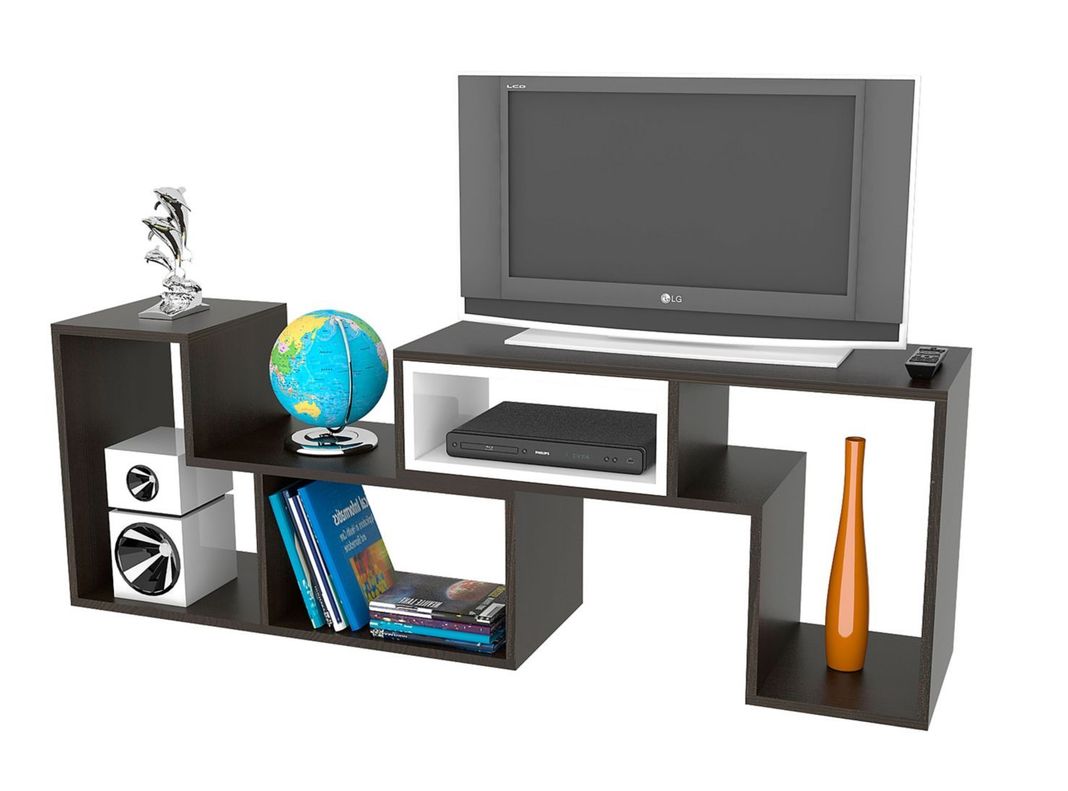 Combo TuHome Living Beijing Wengué Rack Extensible TV 40'' + Arrimo + Mesa de Centro TuHome-9