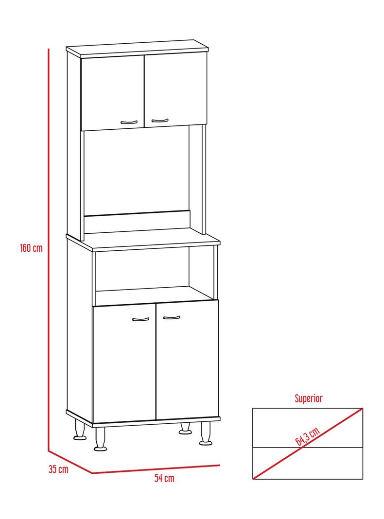 Mueble de Cocina Kitchen 54 Blanco-1