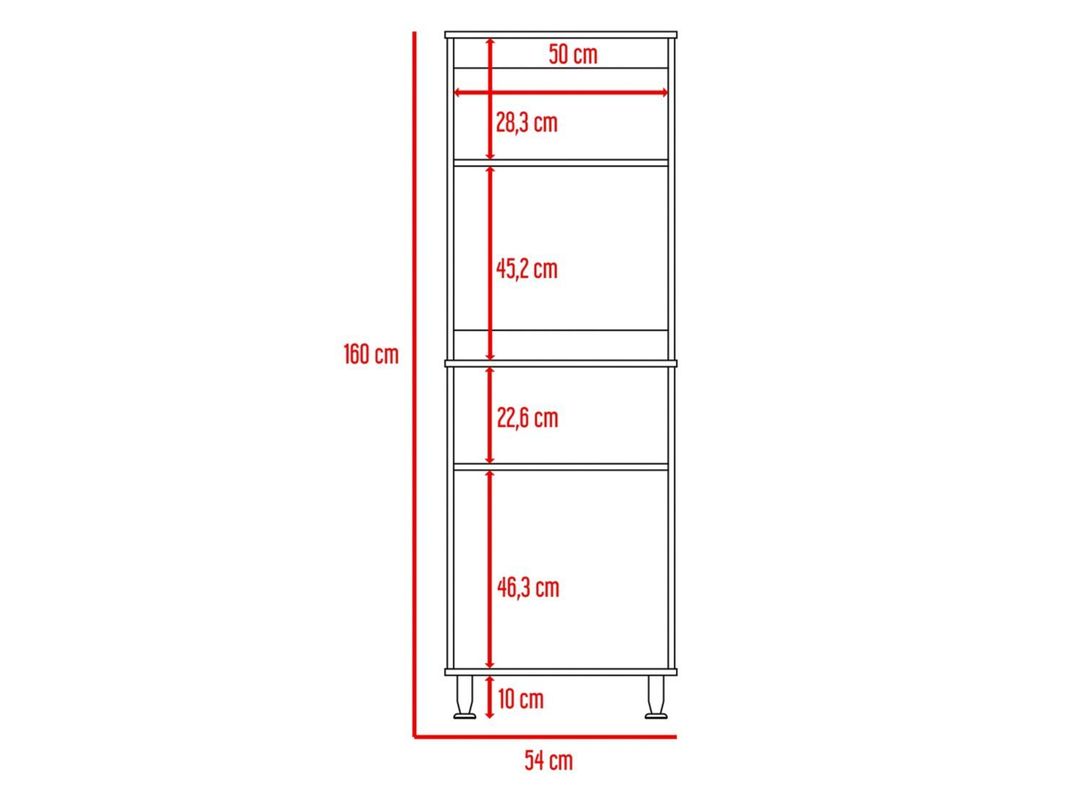 Mueble TuHome de Cocina Microondas Kitchen Wengué 4P TuHome-6
