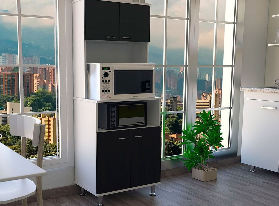 Mueble TuHome de Cocina Microondas Kitchen Wengué 4P TuHome-4