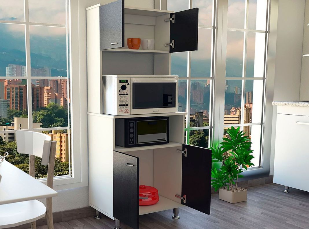 Mueble TuHome de Cocina Microondas Kitchen Wengué 4P TuHome-5