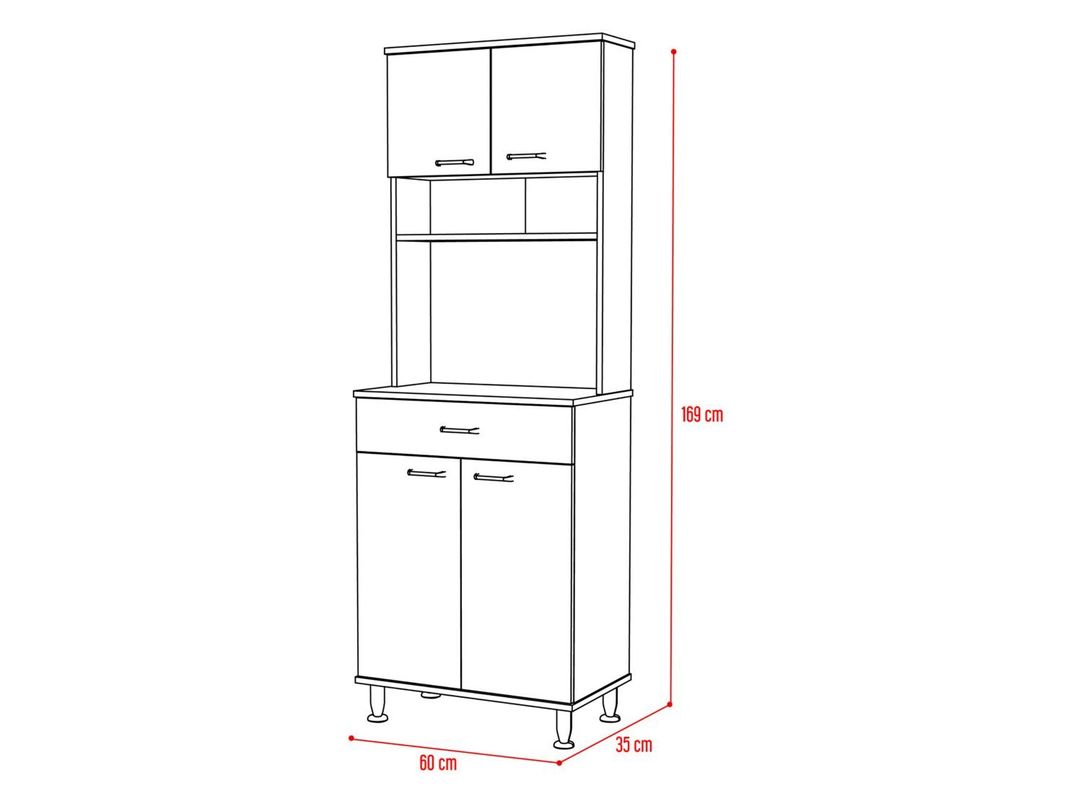 Mueble de Cocina Microondas Kitchen 4P TuHome-5