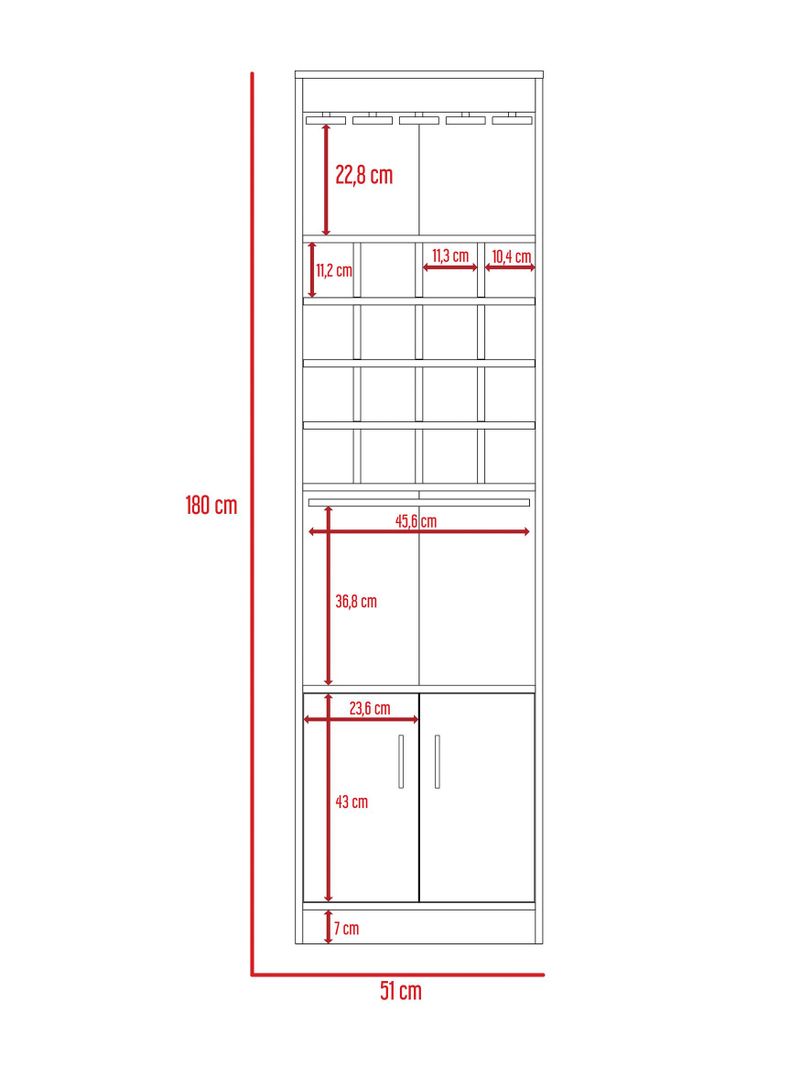 Combo Living Beijing Rovere Bar Kava + Rack Extensible TV 60''-2