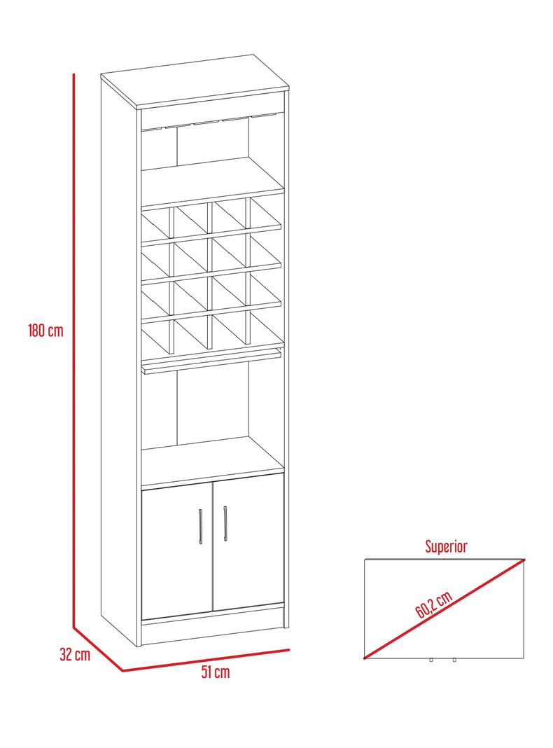Combo Living Beijing Rovere Bar Kava + Biblioteca Escalera-1