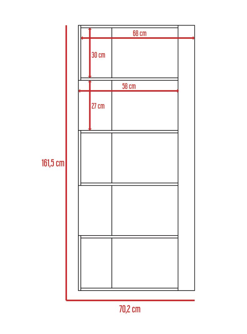 Combo Living Beijing Wengué Rack Extensible TV 40'' + Biblioteca Cubo-5