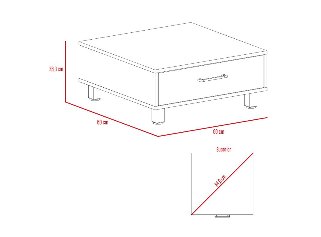 Combo TuHome Living Beijing Rack Extensible TV 40'' + Biblioteca Cubo + Mesa de Centro TuHome-5