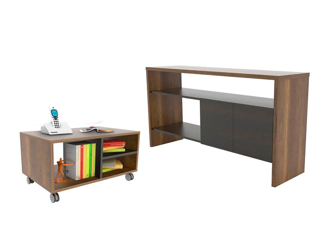 Combo de Living Classic Mesa de Centro + Arrimo-1