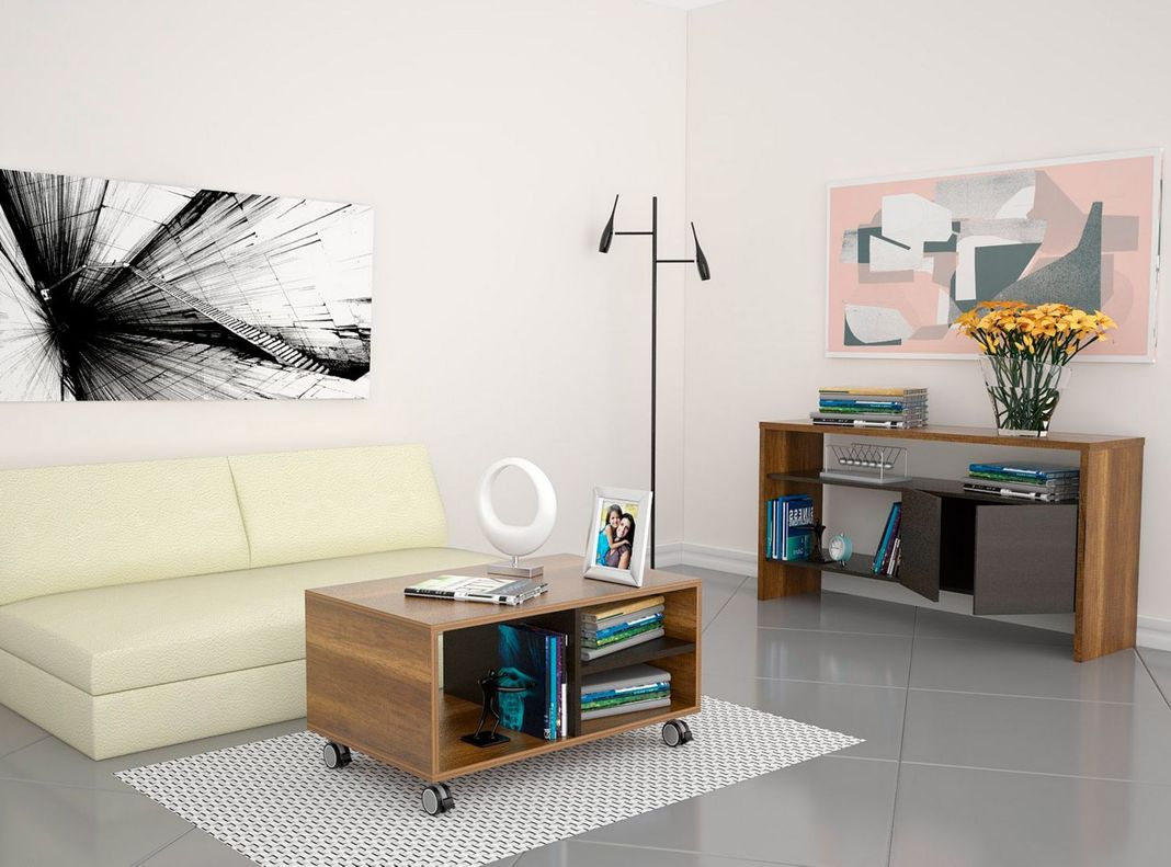 Combo de Living Classic Mesa de Centro + Arrimo-0