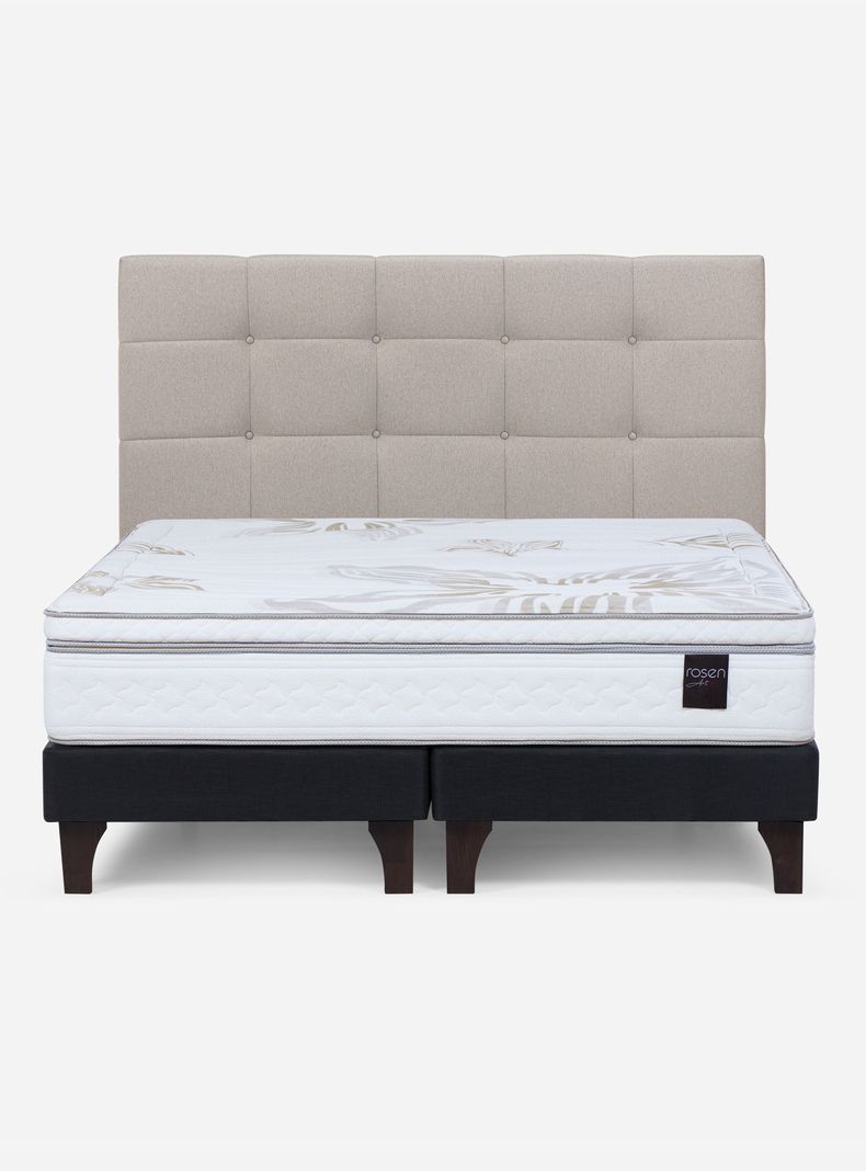Cama Europea Art 4 2 Plazas Base Dividida + Respaldo-1