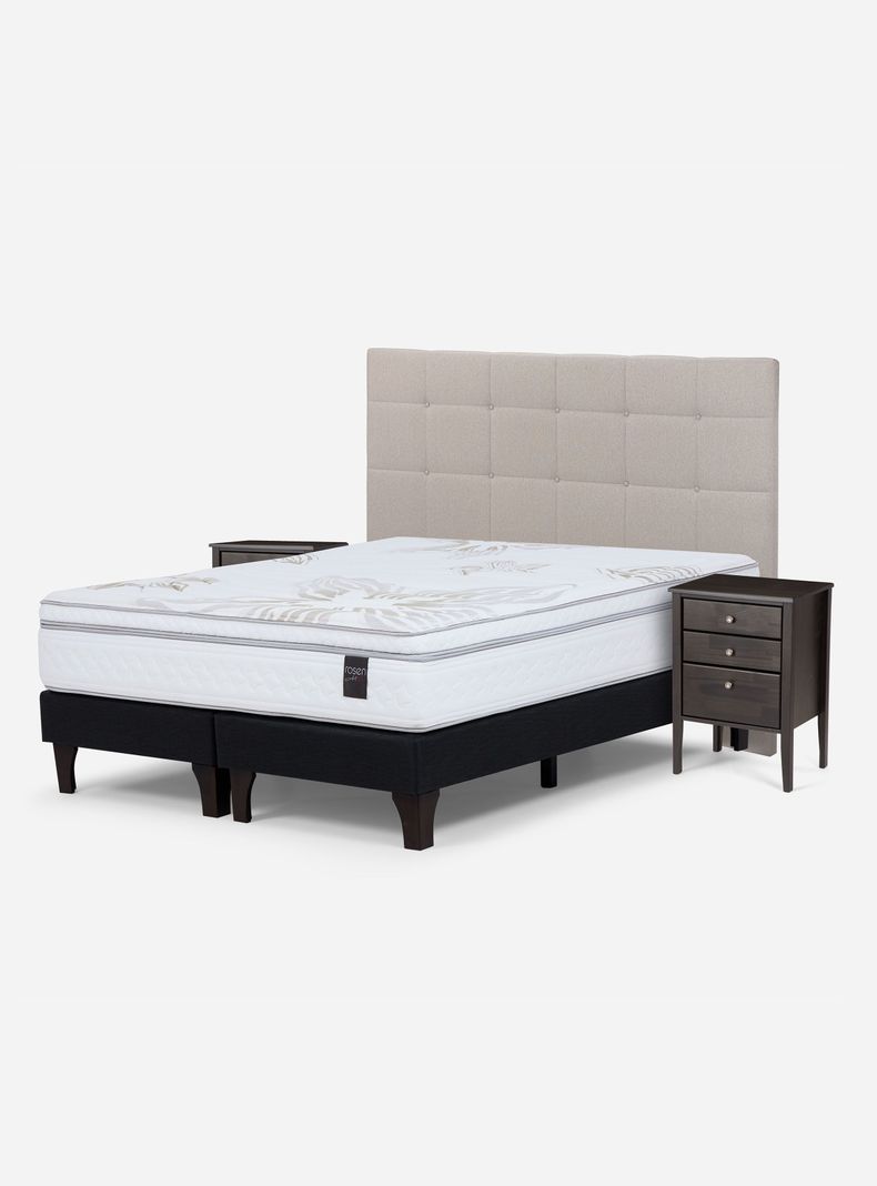 Cama Europea Art 4 King + Set Muebles Issey