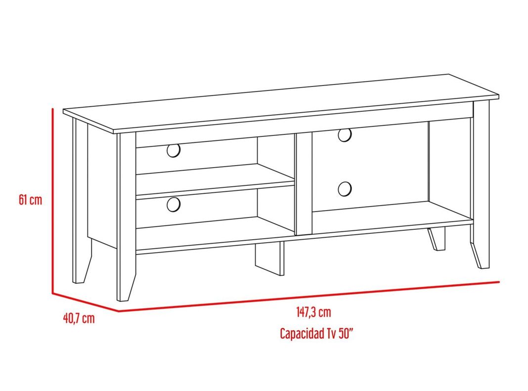 Combo Living Essential Rack TV 50'' + Mesa de Centro Attimo-2
