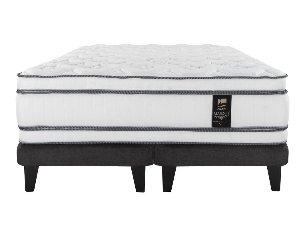 Cama Europea Majesty King Base Dividida Grafito-1