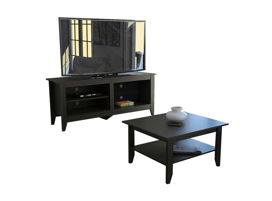 Combo Living Essential Wengué Rack TV 50'' + Mesa de Centro Attimo-0