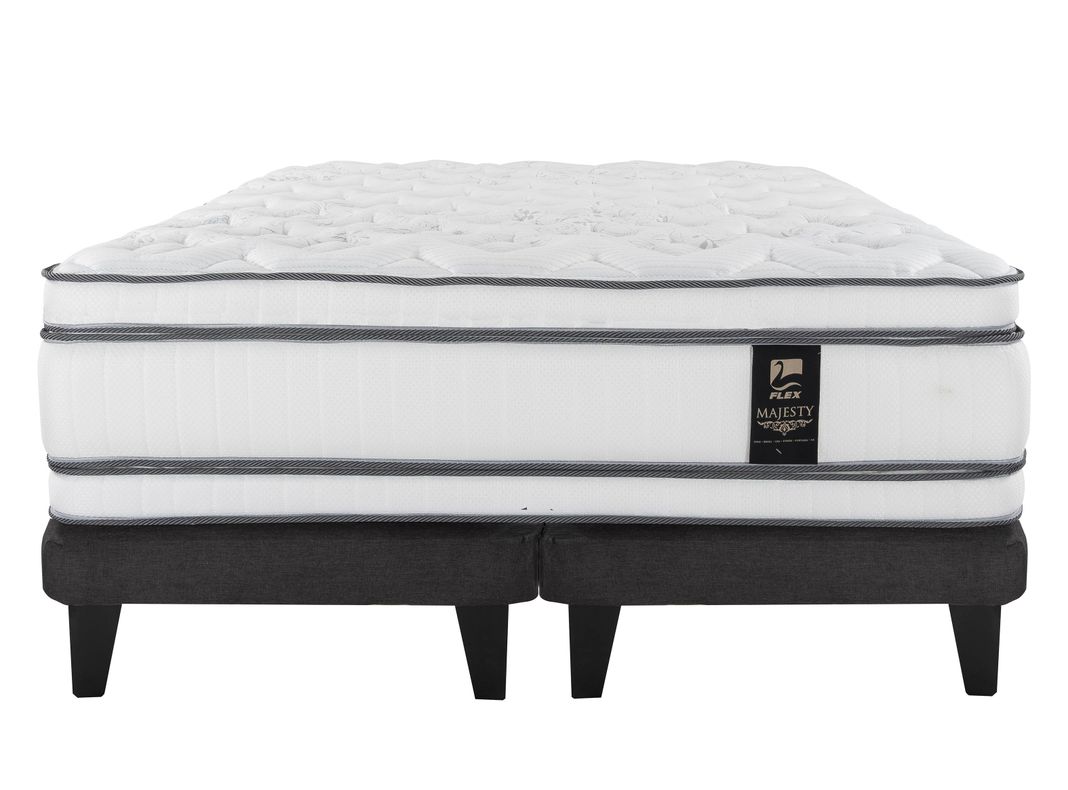 Cama Europea Majesty Súper King Base Dividida Grafito-1