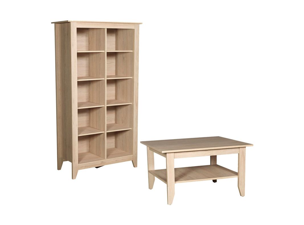 Combo Living Essential Librero + Mesa de Centro Attimo-1