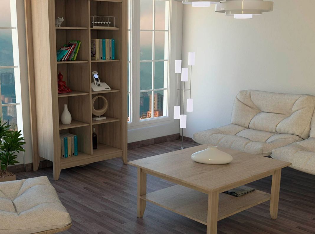 Combo Living Essential Librero + Mesa de Centro Attimo-0