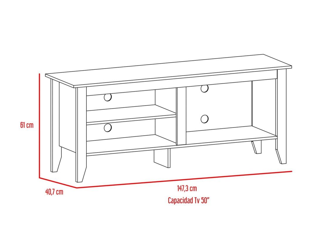 Combo Living Essential Rack TV 50'' + Mesa de Centro + Arrimo Attimo-4