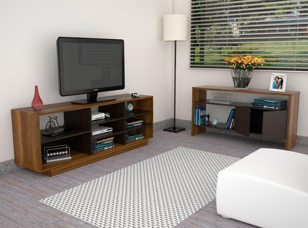 Combo de Living Classic Rack TV 58'' + Arrimo Attimo-0
