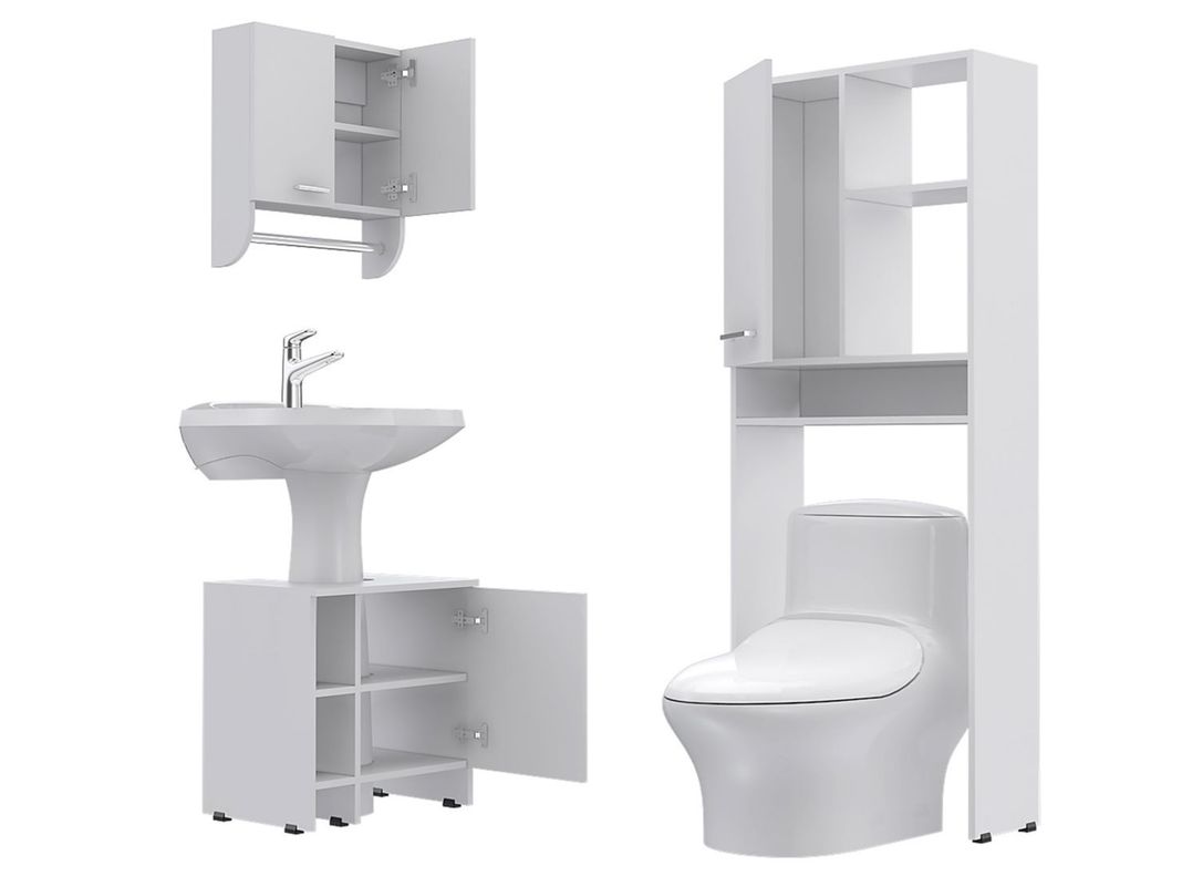 Combos Baño Big Bath Botiquín Mural + Optimizador Lavamanos 47-A + Armario Optimizador Attimo-1