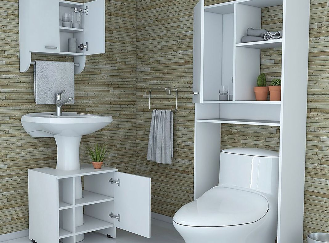 Combos Baño Big Bath Botiquín Mural + Optimizador Lavamanos 47-A + Armario Optimizador Attimo-2