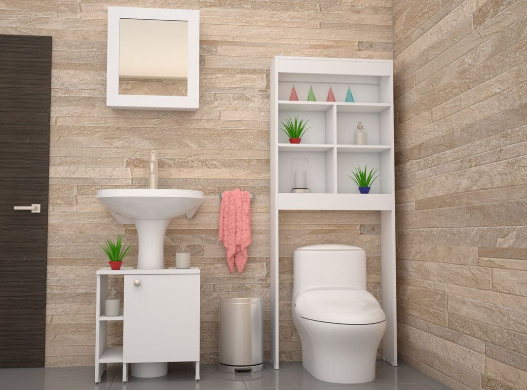 Combos Baño Big Bath Botiquín Espejo + Optimizador Lavamanos 47-A + Optimizador Espacios-3