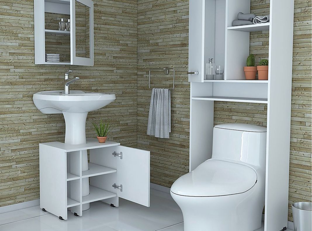 Combos Baño Big Bath Botiquín Espejo + Optimizador Lavamanos 47-A + Armario Optimizador-2