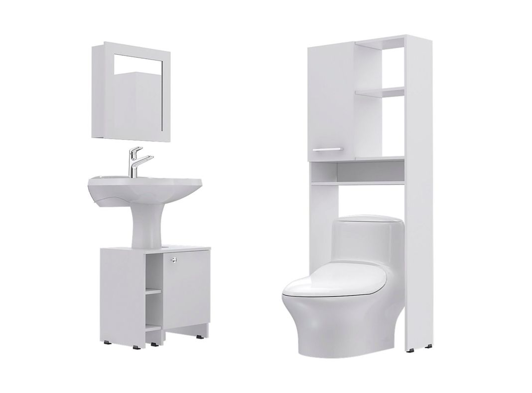 Combos Baño Big Bath Botiquín Espejo + Optimizador Lavamanos 47-A + Armario Optimizador-0