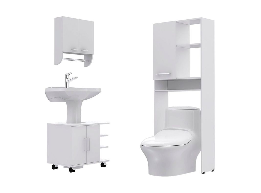 Combos Baño Big Bath Botiquín Mural + Optimizador Lavamanos 2 puertas + Armario Optimizador-0