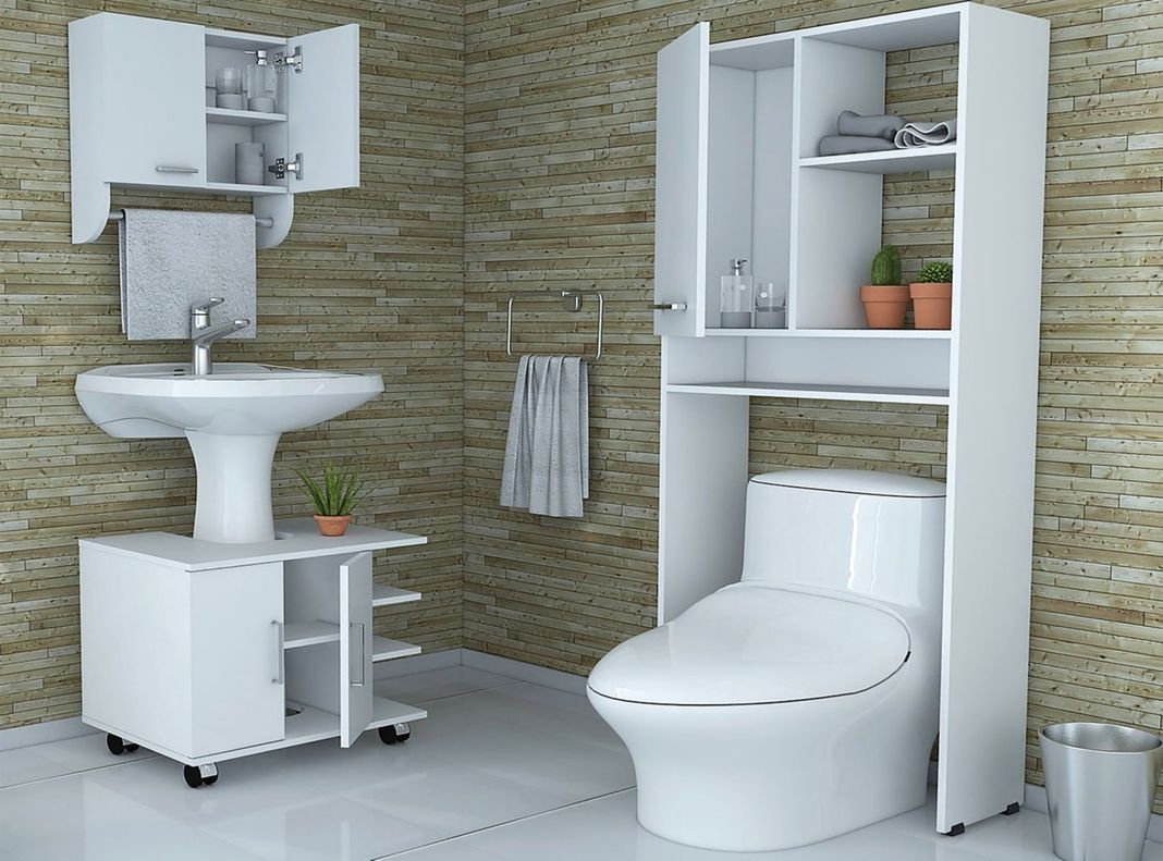 Combos Baño Big Bath Botiquín Mural + Optimizador Lavamanos 2 puertas + Armario Optimizador-2