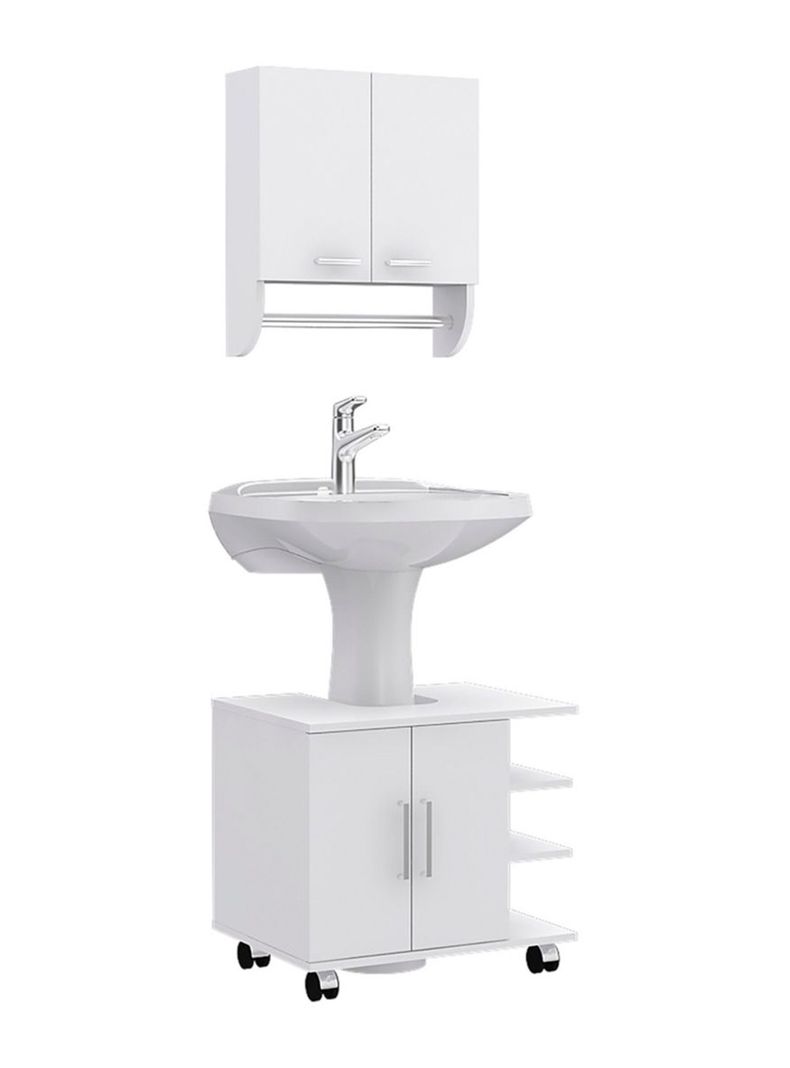 Combos Bano Big Bath Botiquin Mural + Optimizador Lavamanos 2 puertas Attimo