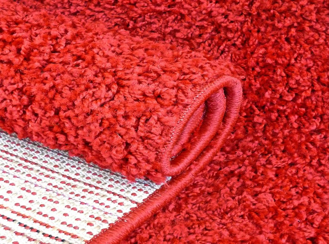 Alfombra Shaggy Lisa 150 x 200 cm Rojo Valencia-1