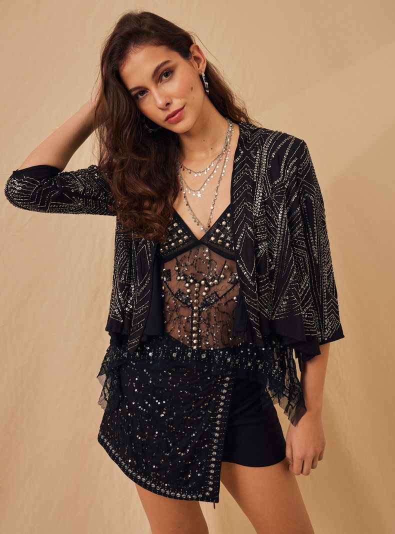 Chaqueta con Bordado De Lentejuelas-0
