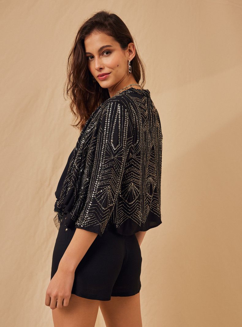 Chaqueta con Bordado De Lentejuelas-1