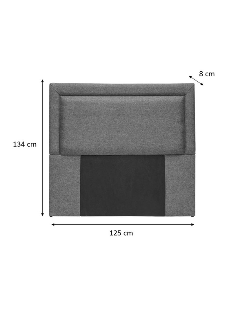 Respaldo Silver 1.5 Plazas Gris-1