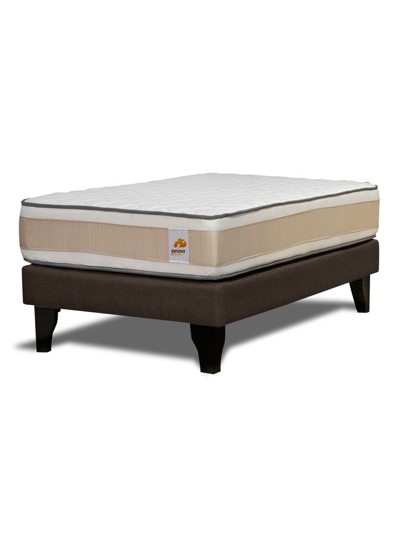 Cama Europea Premium 1 Plaza Chocolate-0