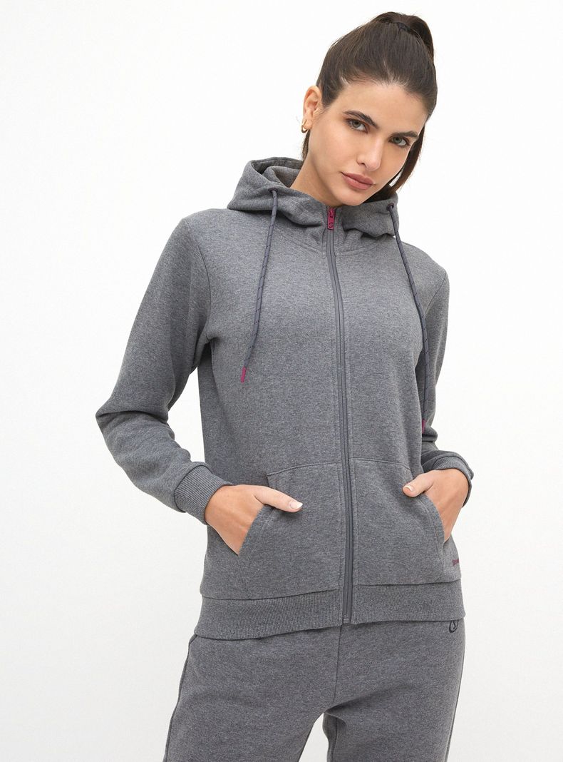 Polerón Básico Full Zipper Mujer-0