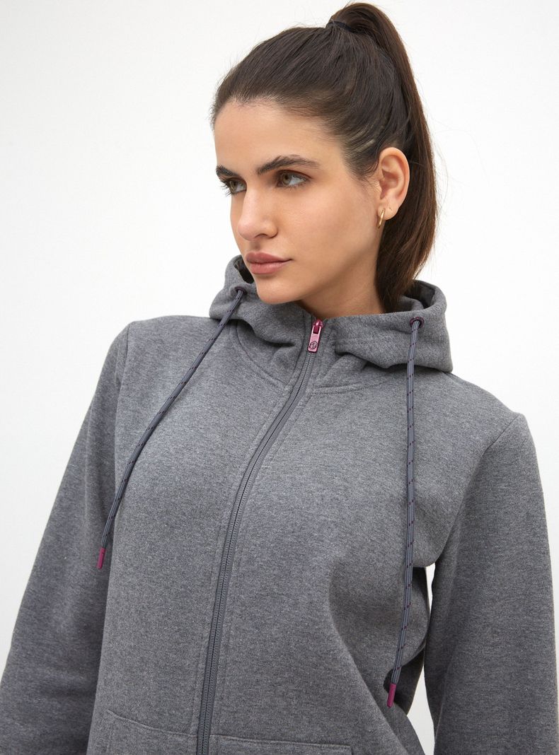 Polerón Básico Full Zipper Mujer-2