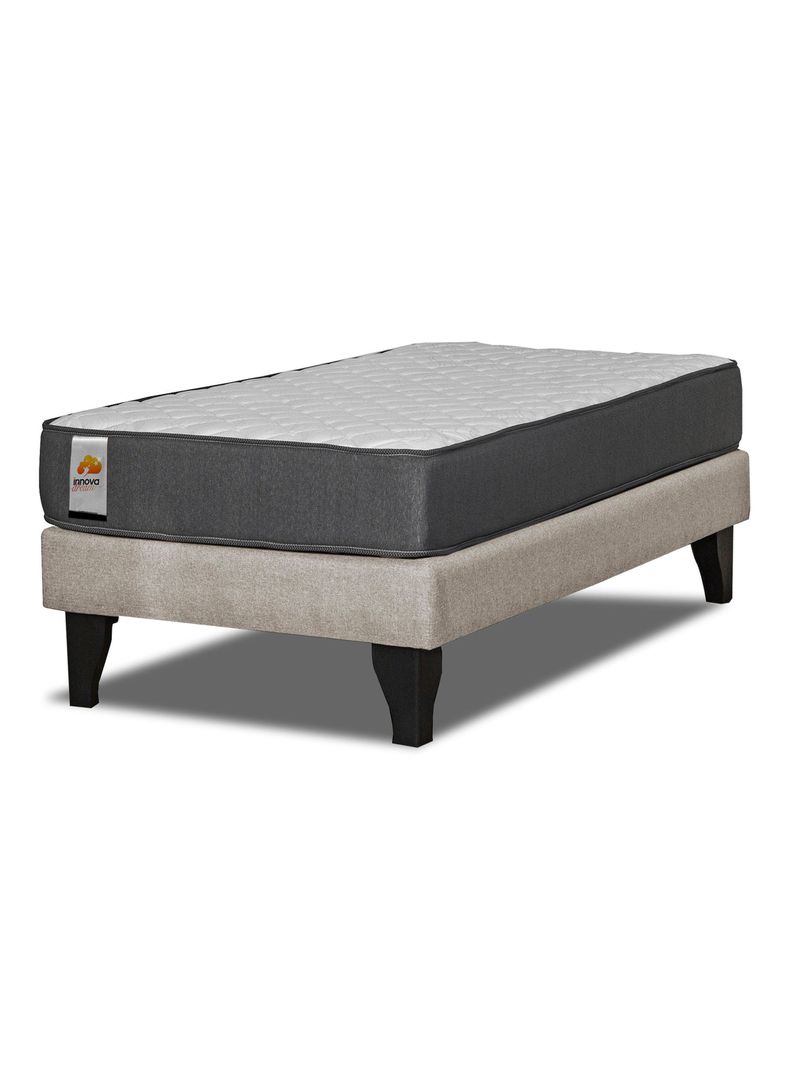 Cama Europea Silver 1 Plaza Beige-0
